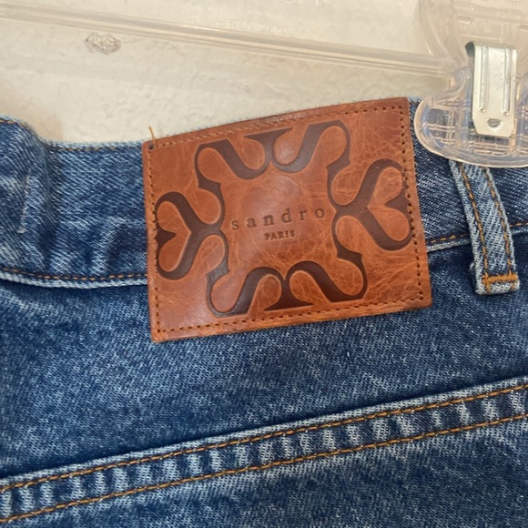 Sandro Blue Straight Faded Jeans - Picture 3 of 8